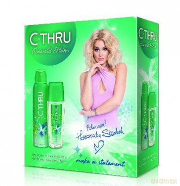 C-THRU Zestaw prezentowy Emerald Shine (Deo spray 150 ml + Deo naturalny spray 75 ml)