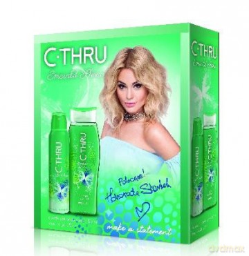 C-THRU Zestaw prezentowy Emerald Shine (Deo spray 150 ml + Żel pod prysznic 250 ml)