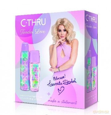 C-THRU Zestaw prezentowy Tender Love (Deo spray 150 ml + Deo naturalny spray 75 ml)