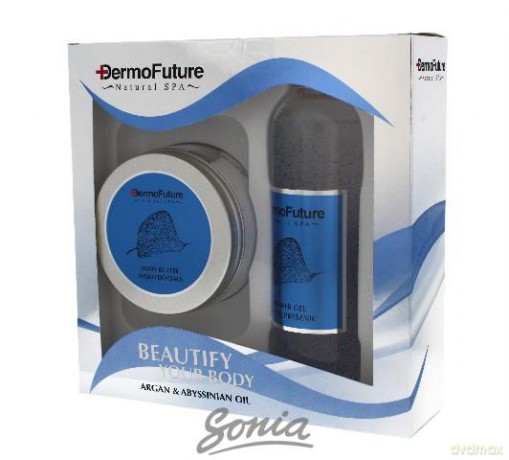 Dermofuture Natural Spa Zestaw prezentowy Blue (masło do ciała 200 ml + żel pod prysznic 300 ml)