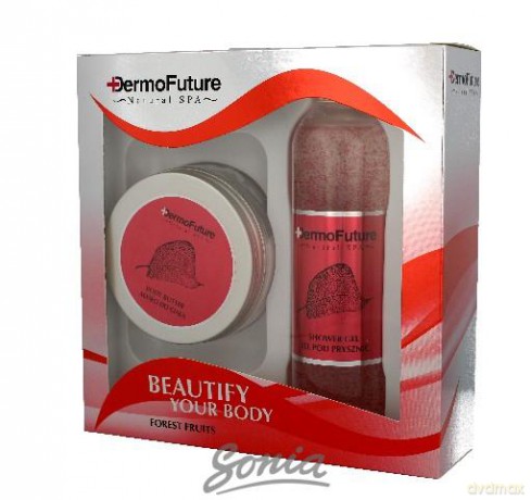 Dermofuture Natural Spa Zestaw prezentowy Pink (masło do ciała 200 ml + żel pod prysznic 300 ml)