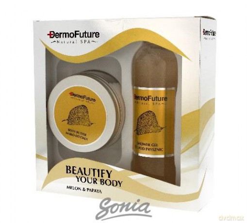 Dermofuture Natural Spa Zestaw prezentowy Yellow (masło do ciała 200 ml + żel pod prysznic 300 ml)
