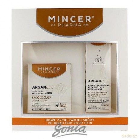 Mincer Pharma Zestaw prezentowy Argan Life (krem na dzień i noc 50 ml + krem pod oczy 15 ml)