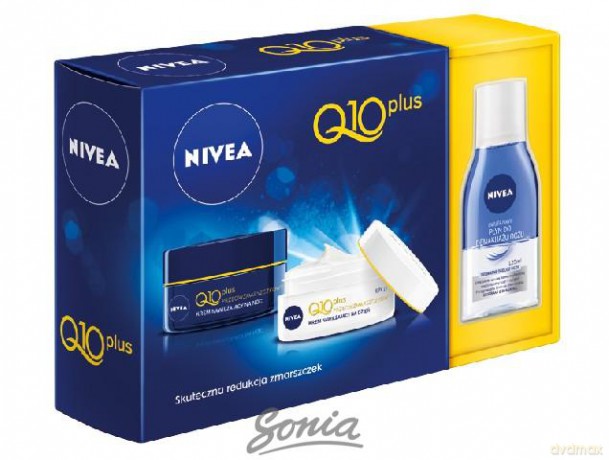 Nivea Zestaw prezentowy Q10 Plus (krem na dzien 50 ml + krem na noc 50 ml + płyn do demakijażu 125 ml)