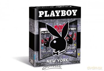 Playboy Zestaw prezentowy New York (dezodorant naturalny spray 75 ml + dezodorant spray 150 ml)
