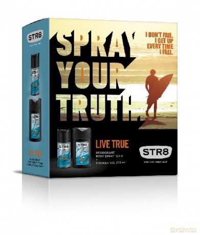 STR 8 Zestaw Prezentowy Live True (deo spray 150 ml + żel pod prysznic 250 ml)