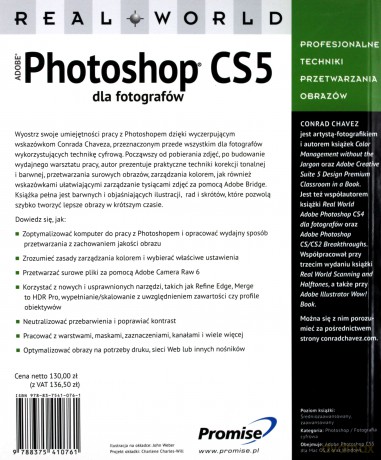 Adobe Photoshop CS5 dla fotografów. Real World - Conrad Chavez [KSIĄŻKA]