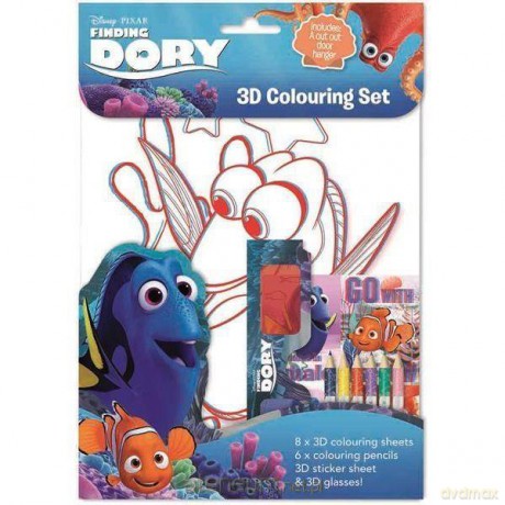 Gdzie jest Dory. Kolorowanka + naklejki 3D [KSIĄŻKA]