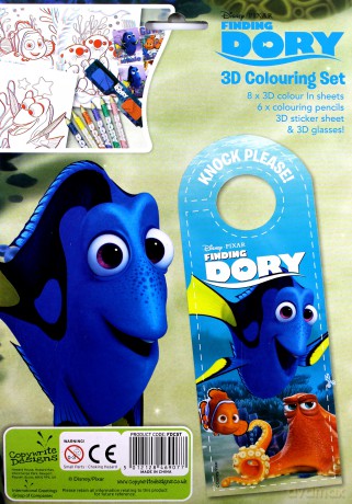 Gdzie jest Dory. Kolorowanka + naklejki 3D [KSIĄŻKA]