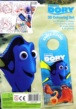 Gdzie jest Dory. Kolorowanka + naklejki 3D [KSIĄŻKA]