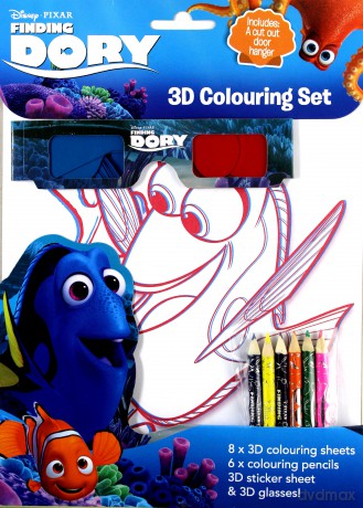 Gdzie jest Dory. Kolorowanka + naklejki 3D [KSIĄŻKA]