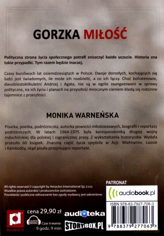 Gorzka miłość - Monika Warneńska [AUDIOBOOK]
