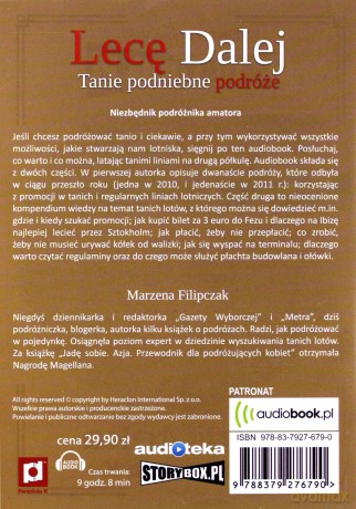 Lecę dalej. Tanie podniebne podróże - Marzena Filipczak [AUDIOBOOK]