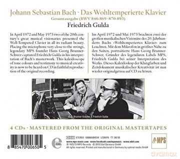 Friedrich Gulda: Bach: Das Wohltemperierte Klavier [4CD]