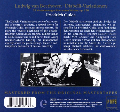 Friedrich Gulda: Beethoven: Diabelli Variationen [CD]