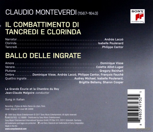 Jean-Claude Malgoire: Monteverdi: Il combattimento di Tancredi e Clorinda, SV 153 [CD]