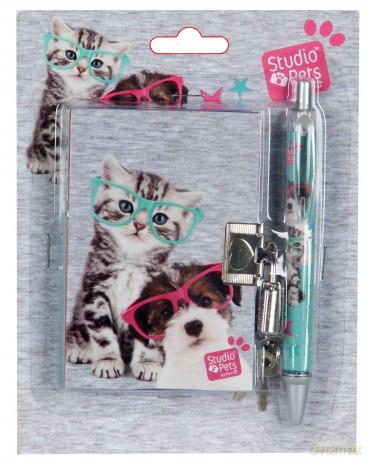 Pamiętnik mini z długopisem studio pets