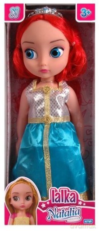 Natalia Lalka Księżniczka 42 cm w długiej niebieskiej sukni