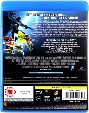 Batman: The Dark Knight Returns Part 1 (Batman DCU: Mroczny rycerz - Powrót, część 1) [Blu-Ray]