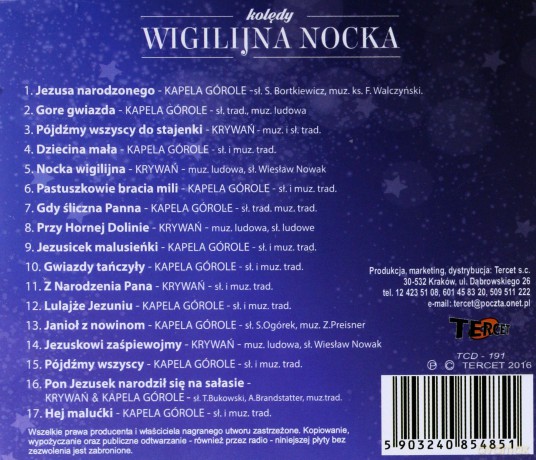 Kapela Górole: Wigilijna Nocka [CD]