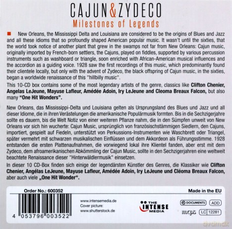 Cajun&Zydeco: Milestones Of Legends [10CD]