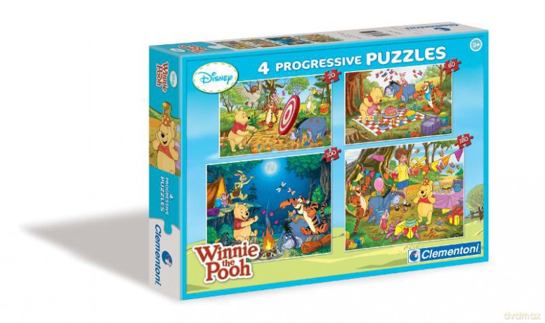 CLEMENTONI 20/60/100/180 el. Kubuś Puchatek (Disney) [PUZZLE]