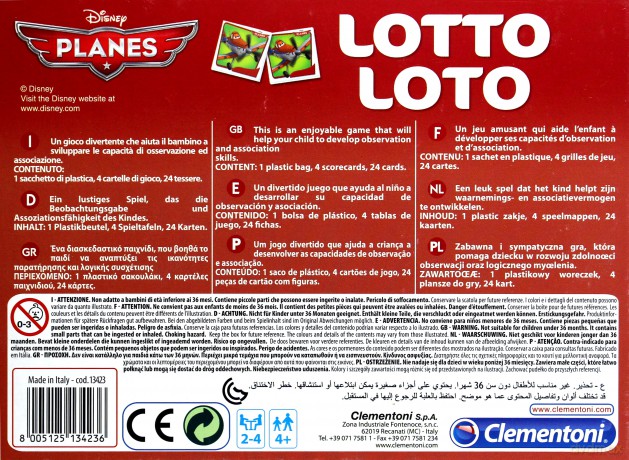 CLEMENTONI Lotto Loto Planes [GRA]