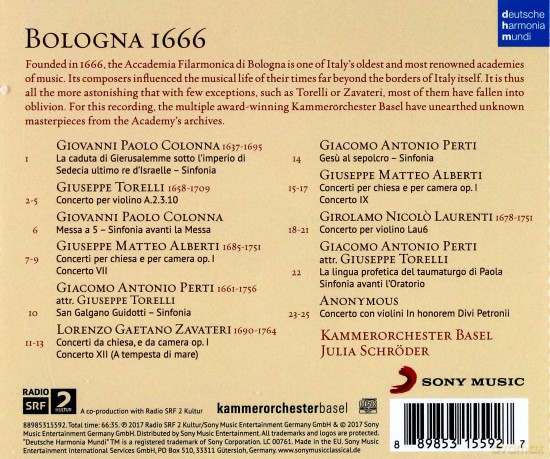 Kammerorchester Basel: Bologna 1666 [CD]