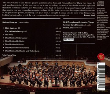 Paavo Järvi & NHK Symphony: R. Strauss: Ein Heldenleben, Op. 40 & Don Juan, Op. 20 [CD]