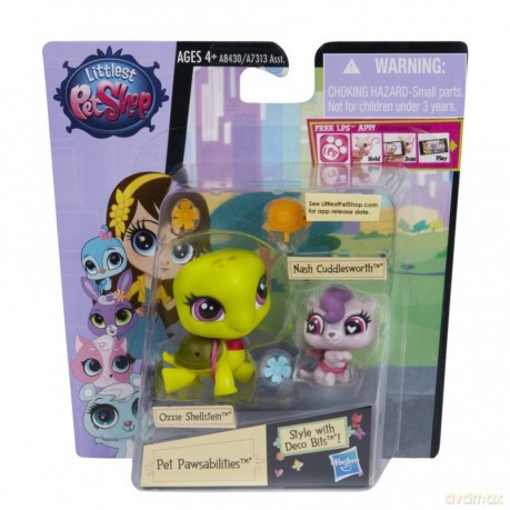 Littlest Pet Shop Zwierzaki z akcesoriami Turtle Ozzie Shellstein i Nash Cuddlesworth [FIGURKA]