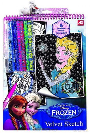 Aksamitna kolorowanka z pisakami - Frozen