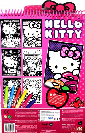 Aksamitna kolorowanka z pisakami - Hello Kitty