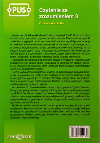 PUS czytanie ze zrozumeniem 3. O ciekawskim kotku - Agnieszka Piekarska [KSIĄŻKA]