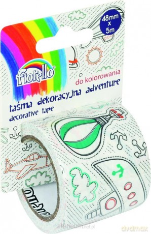 Taśma dekoracyjna 5m do kolorwania Adventure