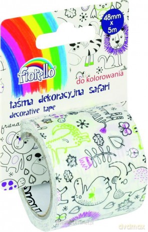 Taśma dekoracyjna 5m do kolorwania Safari