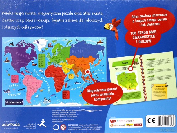 Układam świat! Atlas z puzzlami magnetycznymi [KSIĄŻKA]