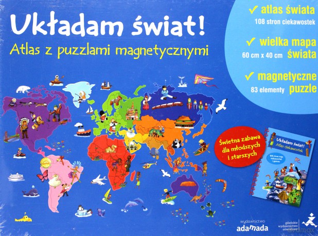 Układam świat! Atlas z puzzlami magnetycznymi [KSIĄŻKA]