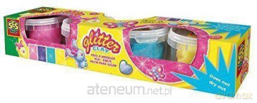 Zestaw ciastolin - 4 brokatowe kolory