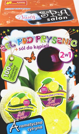 Żel pod prysznic & sól do kąpieli. Aromatyczna cytryna