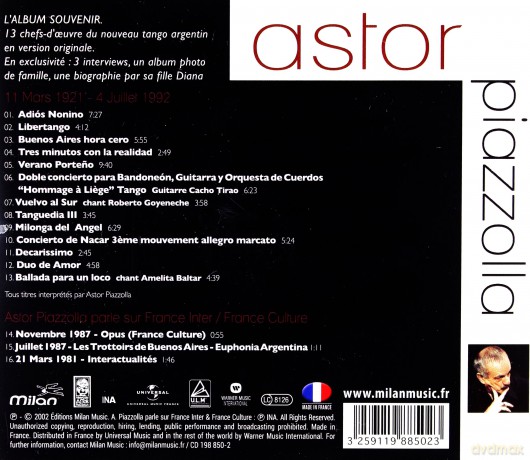 Astor Piazzolla: Itineraire D'un Genie [CD]