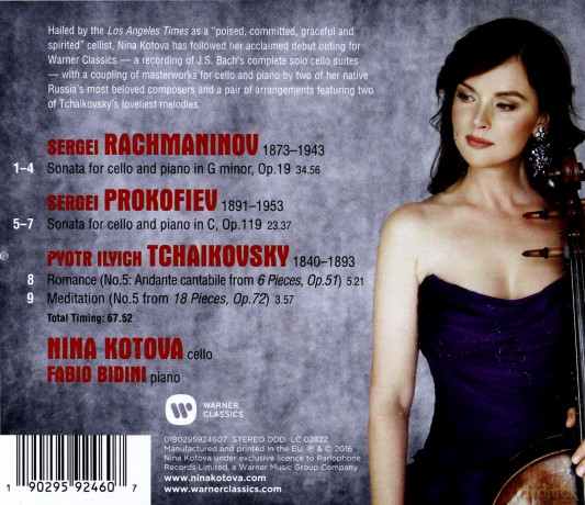 Nina Kotova: Rachmaninov, Prokofiev: Cello Sonatas [CD]