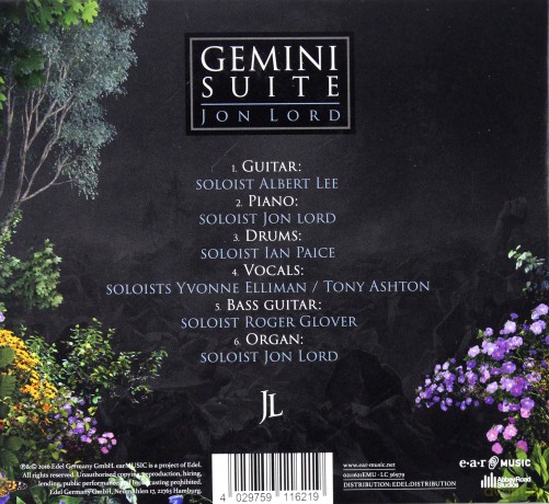Jon Lord: Gemini Suite 2016 Reissue [CD]