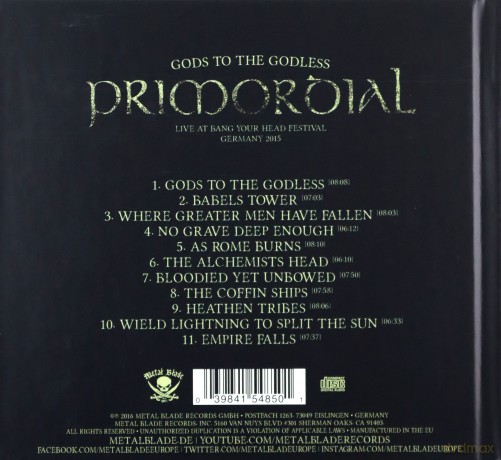 Primordial: Gods To The Godless (Limited Edition) [CD]