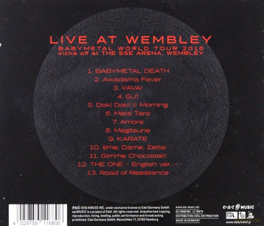 Babymetal: Live At Wembley [CD]