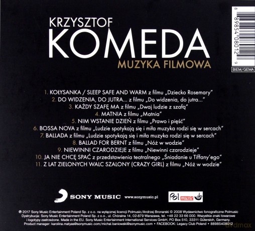 Krzysztof Komeda - Muzyka Filmowa [CD]