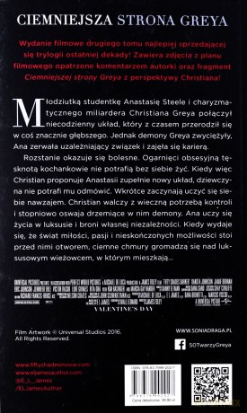Ciemniejsza strona Greya (okładka filmowa) - El James [KSIĄŻKA]