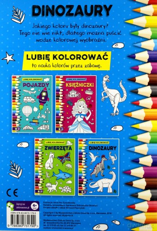 Dinozaury. Lubię kolorować [KSIĄŻKA]