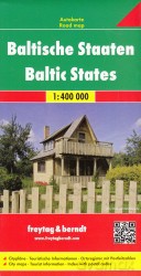 Kraje bałtyckie. Litwa, Łotwa, Estonia mapa 1:400 000