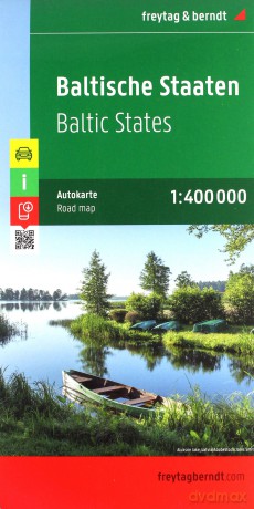 Kraje bałtyckie. Litwa, Łotwa, Estonia mapa 1:400 000