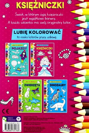 Księżniczki. Lubię kolorować [KSIĄŻKA]